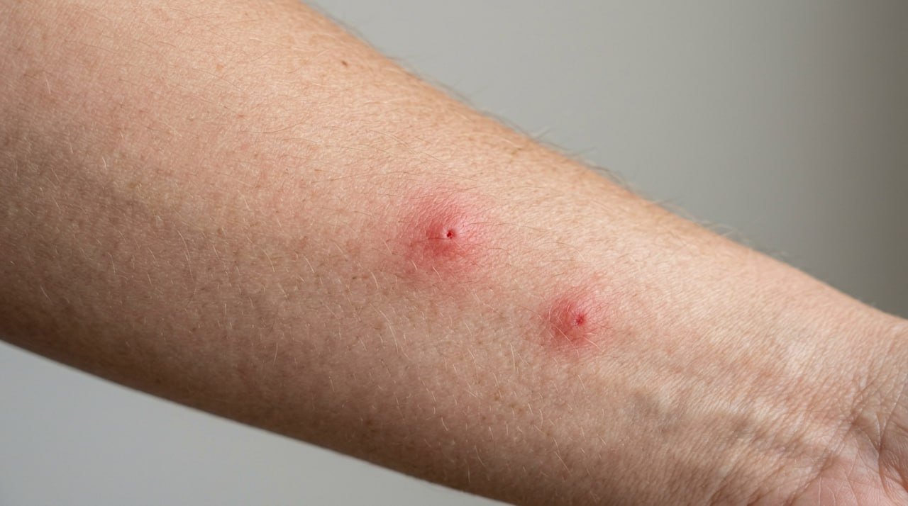 cockroach bite on human skin red bumps
